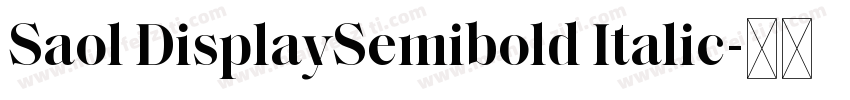 Saol DisplaySemibold Italic字体转换